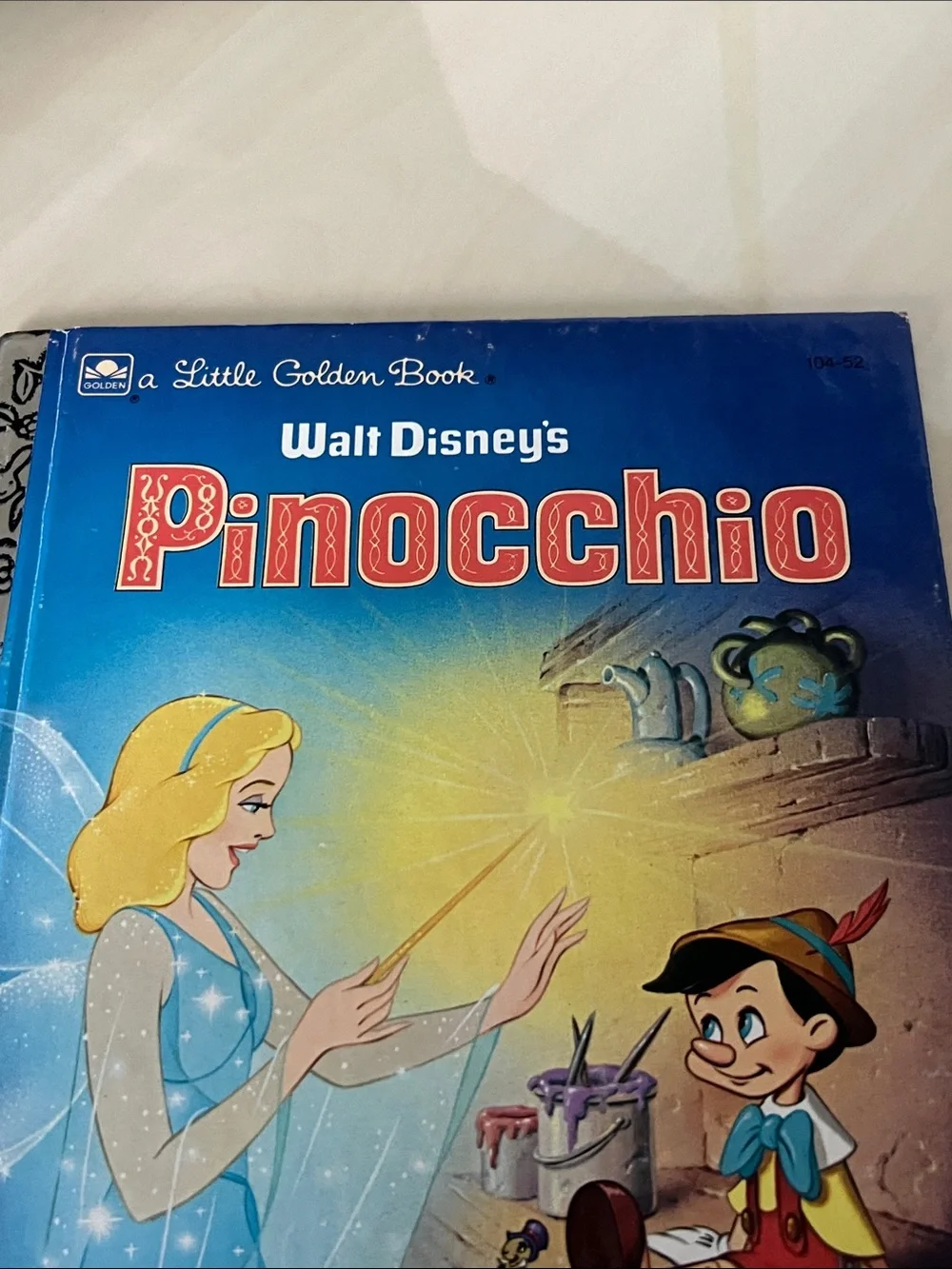 Vintage 1990s Disney Pinocchio Little Golden Book Original 1995 Store Receipt